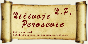 Milivoje Perošević vizit kartica